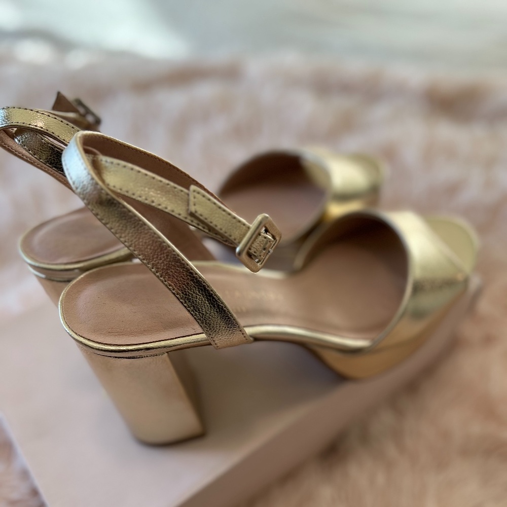 Gold Platform Heels - Sz 9